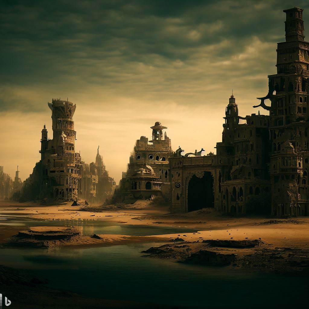 AI-Generated Image Of the lost City Of Dwarka