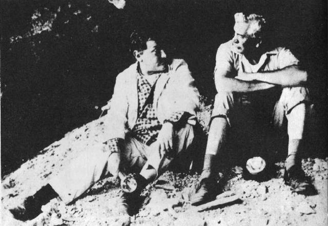 Erich von Dániken with the discoverer of the tunnels, Juan Moricz, at the entrance to the mysterious underground world. Underground Atlantis: Agartha Built By Atlanteans?